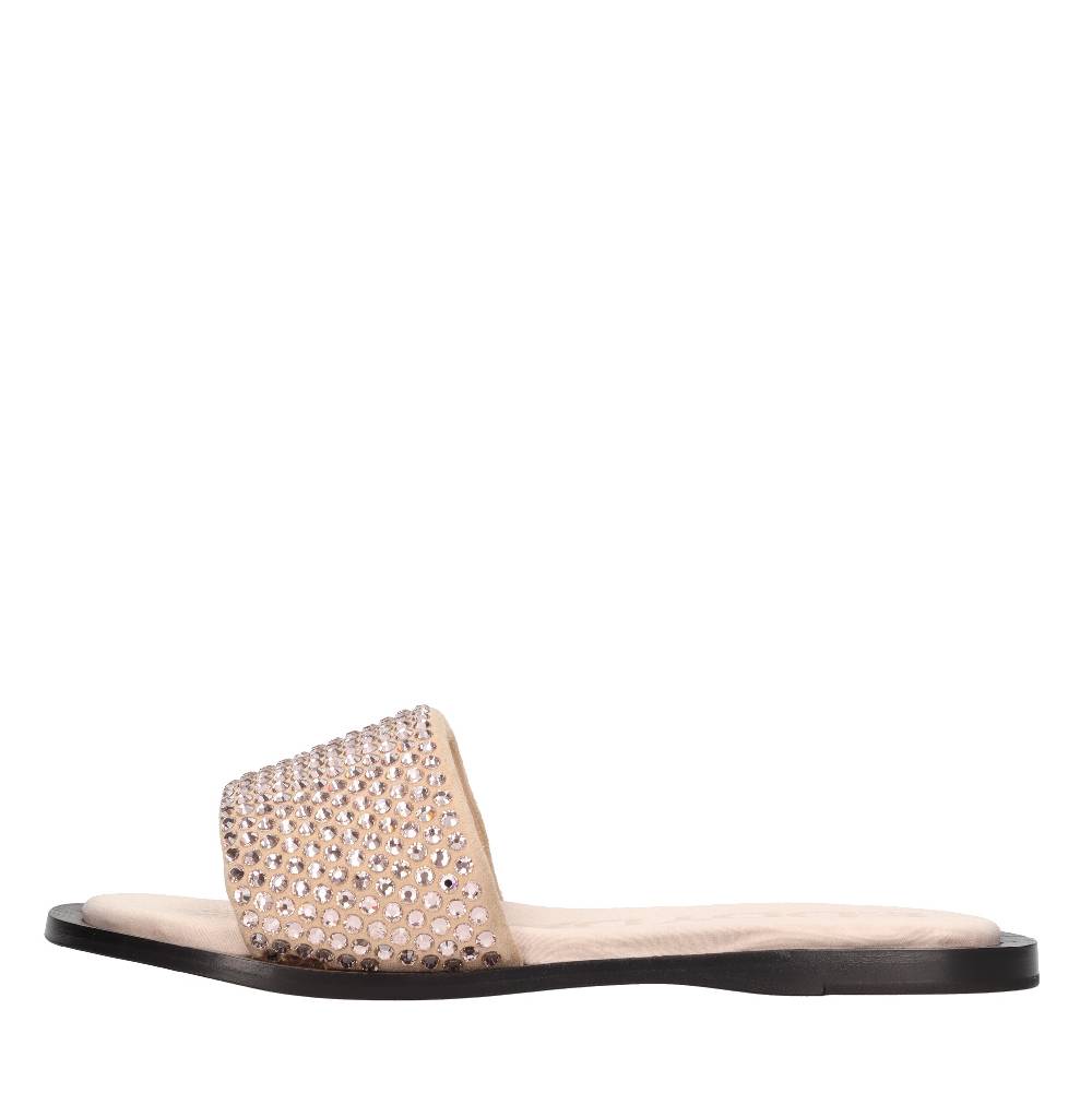 EDDY DANIELE Mules in camoscio e strass