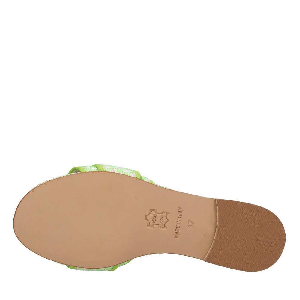 EMANUELA CARUSO Mules In Rafia E Tessuto