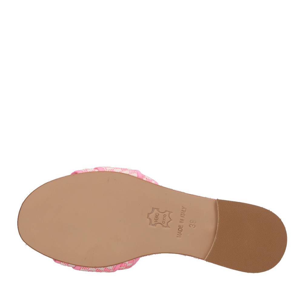 EMANUELA CARUSO Mules In Rafia E Tessuto