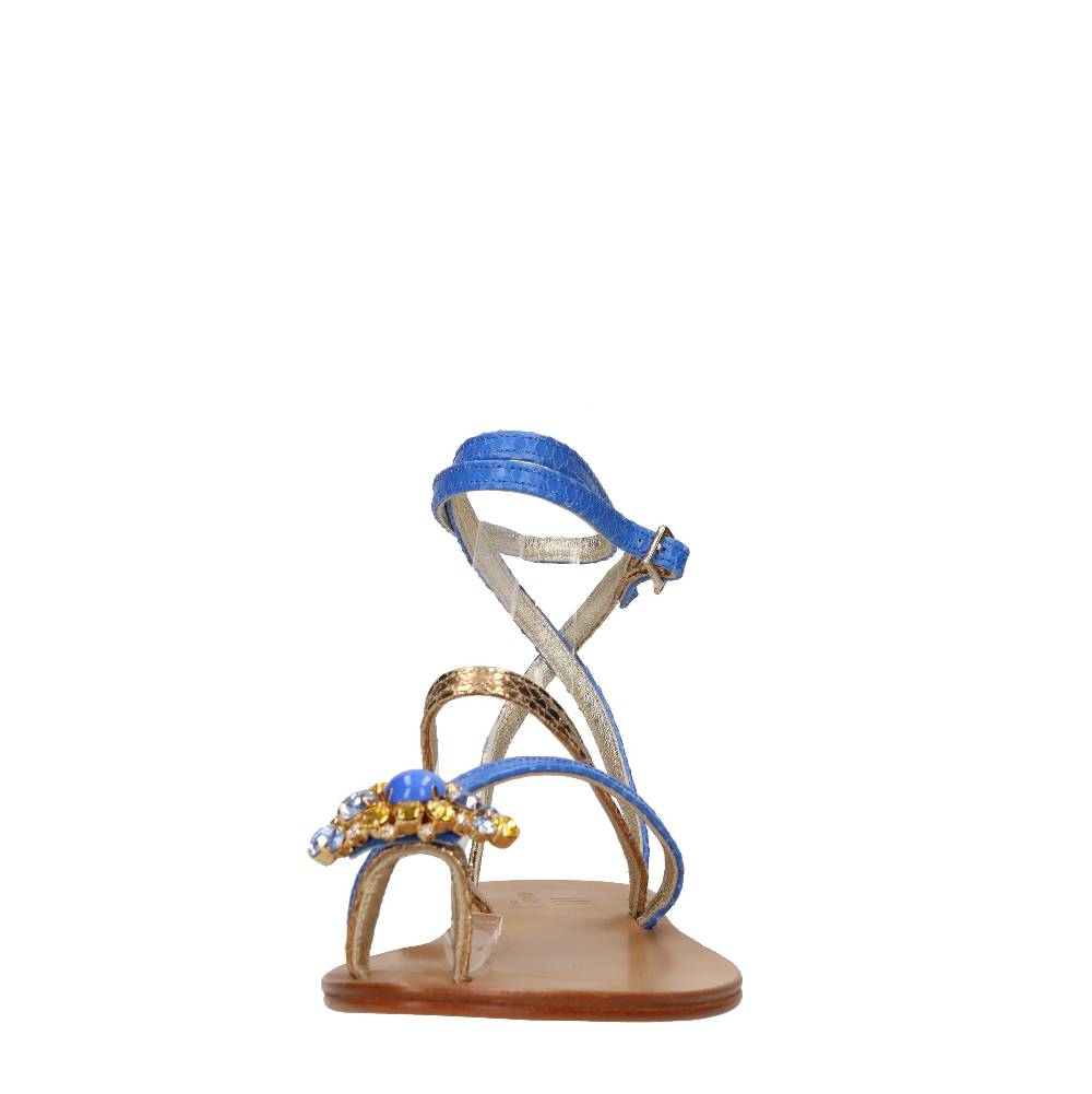 EMANUELA CARUSO Sandali Flat Infradito In Pelle