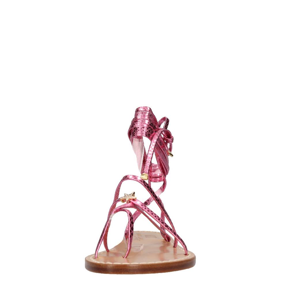 EMANUELA CARUSO Sandali Flat Infradito In Pelle