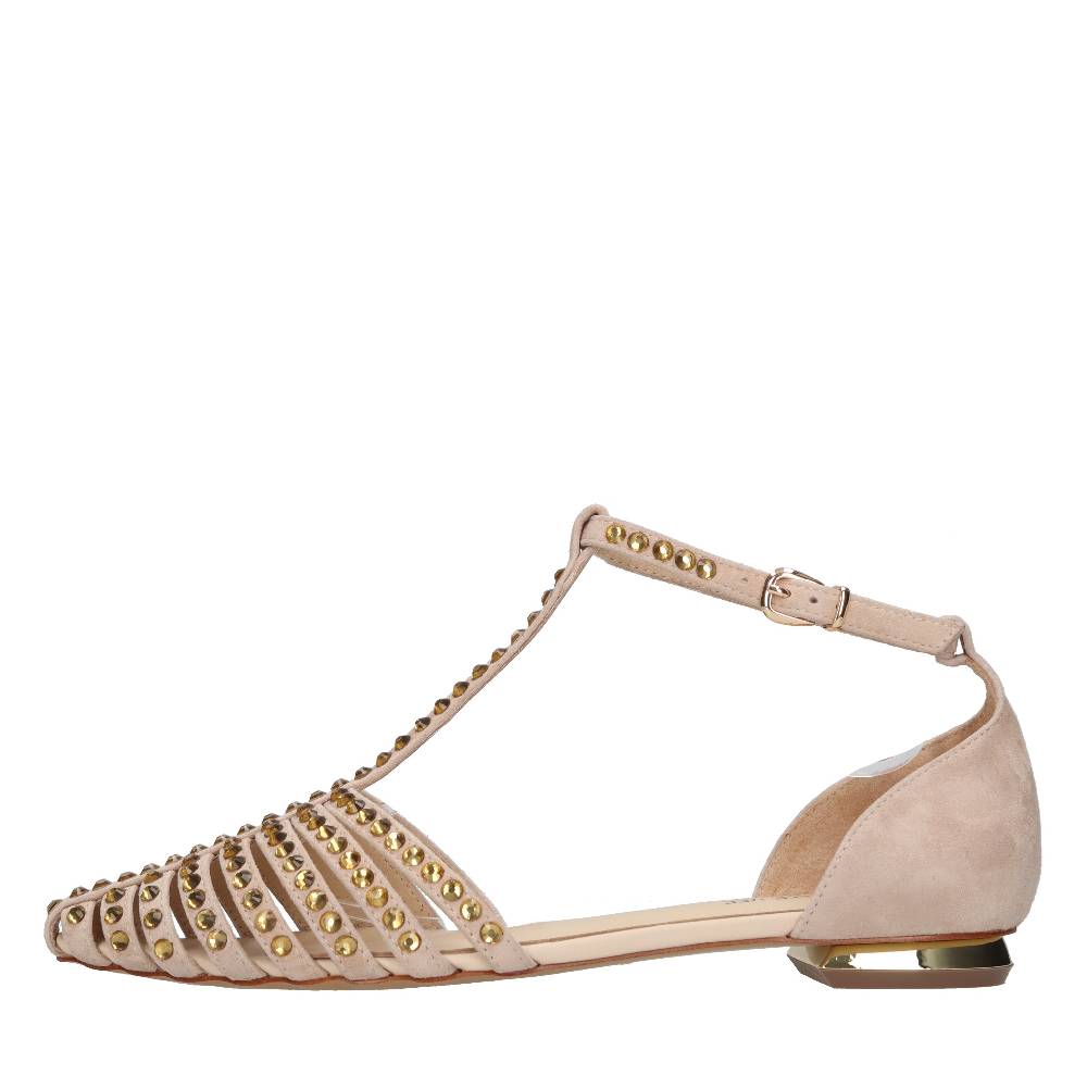 EMANUELLE VEE Ballerine in camoscio e applicazioni