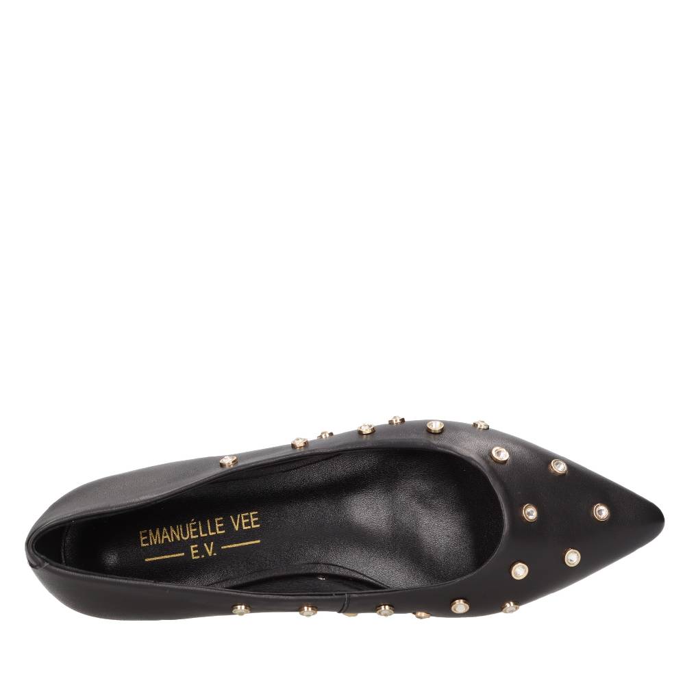 EMANUELLE VEE Ballerine In Pelle E Borchie