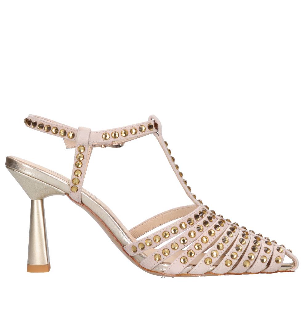 EMANUELLE VEE Décolleté In Pelle E Strass