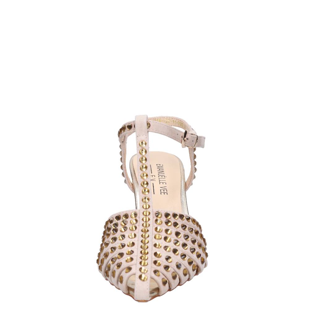 EMANUELLE VEE Décolleté In Pelle E Strass