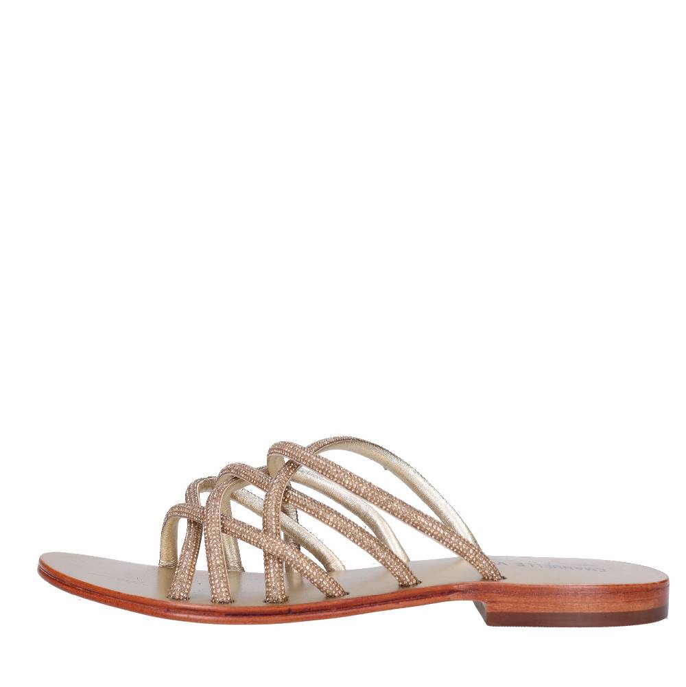 EMANUELLE VEE Mules con strass