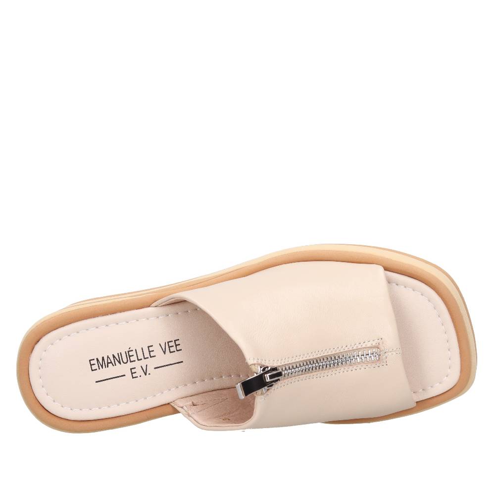 EMANUELLE VEE Mules Zeppa In Pelle
