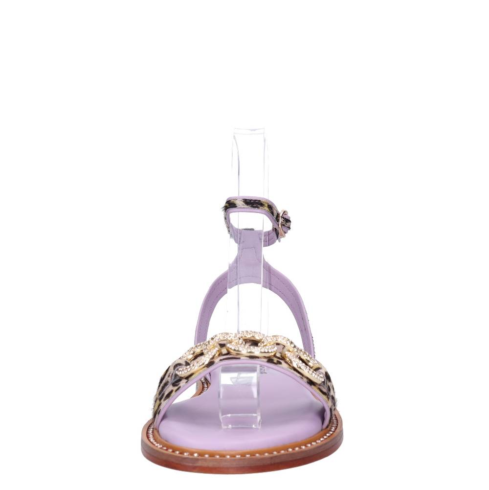 EMANUELLE VEE Sandali In Pelle E Cavallino