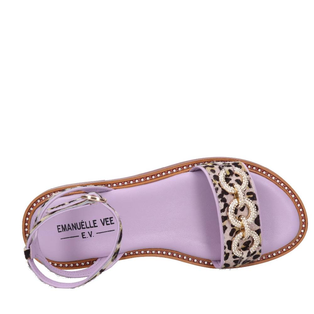EMANUELLE VEE Sandali In Pelle E Cavallino