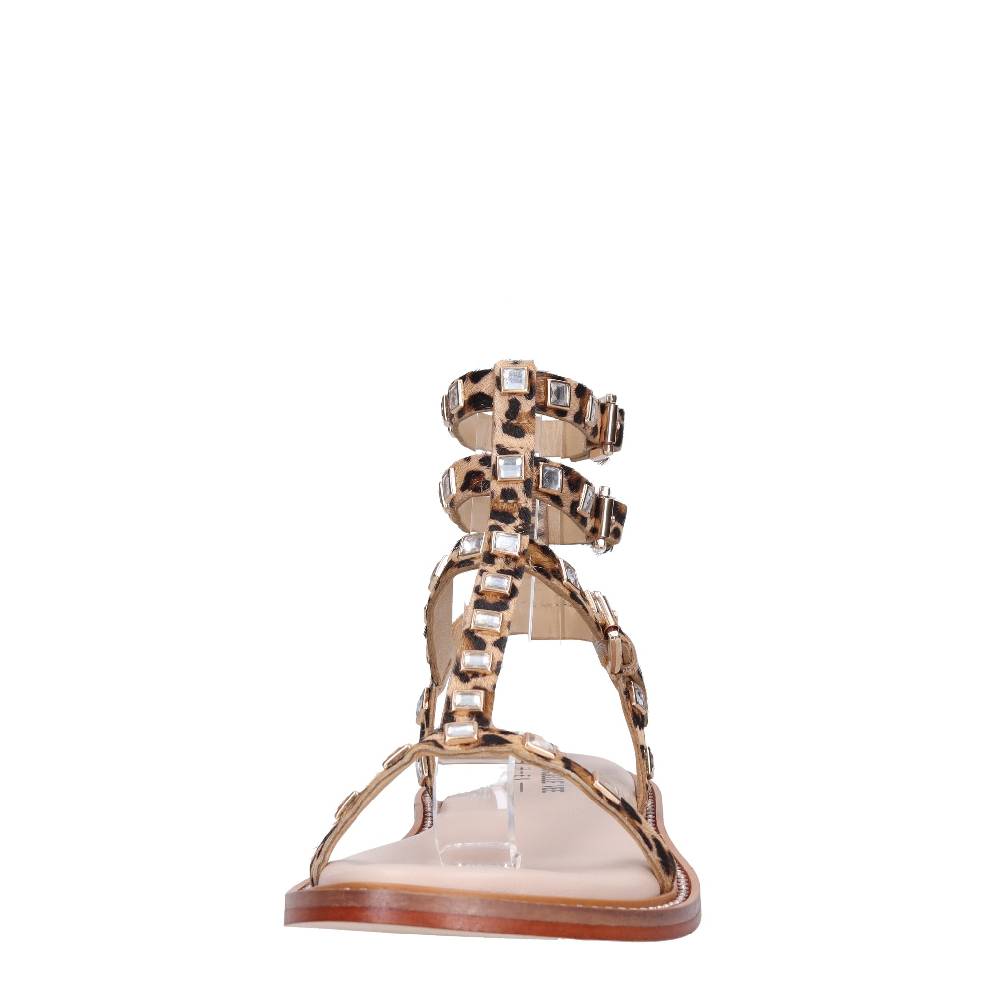 EMANUELLE VEE Sandali In Pelle E Cavallino