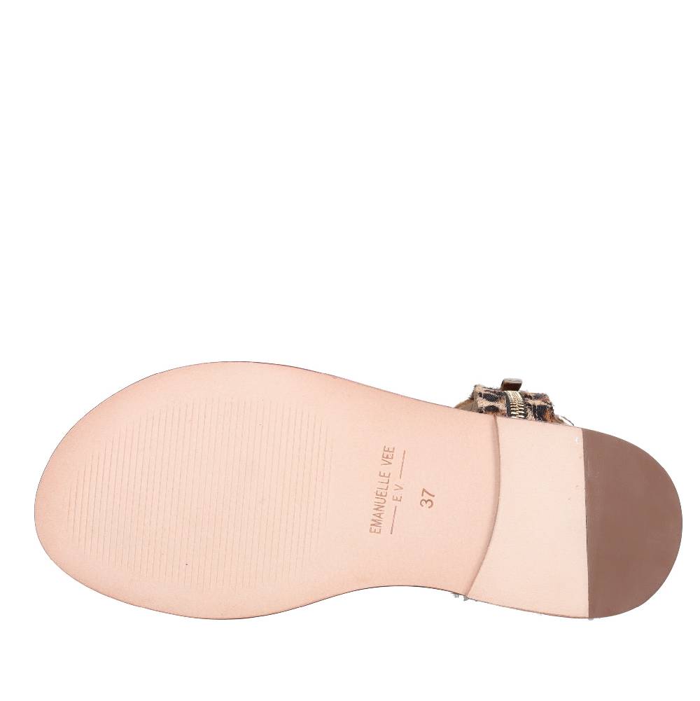 EMANUELLE VEE Sandali In Pelle E Cavallino