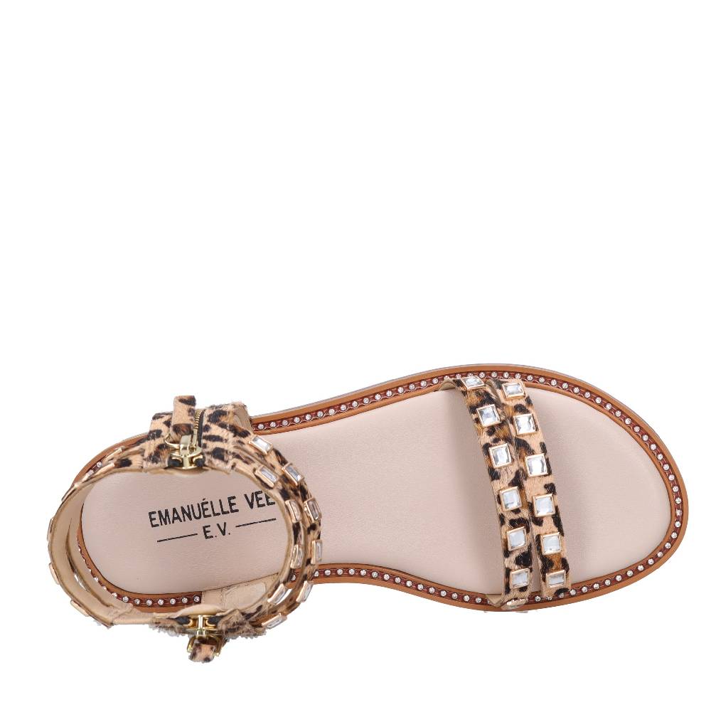 EMANUELLE VEE Sandali In Pelle E Cavallino