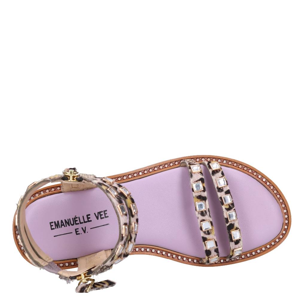 EMANUELLE VEE Sandali In Pelle E Cavallino