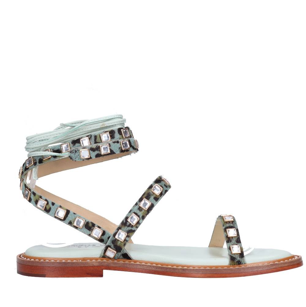 EMANUELLE VEE Sandali In Pelle E Cavallino