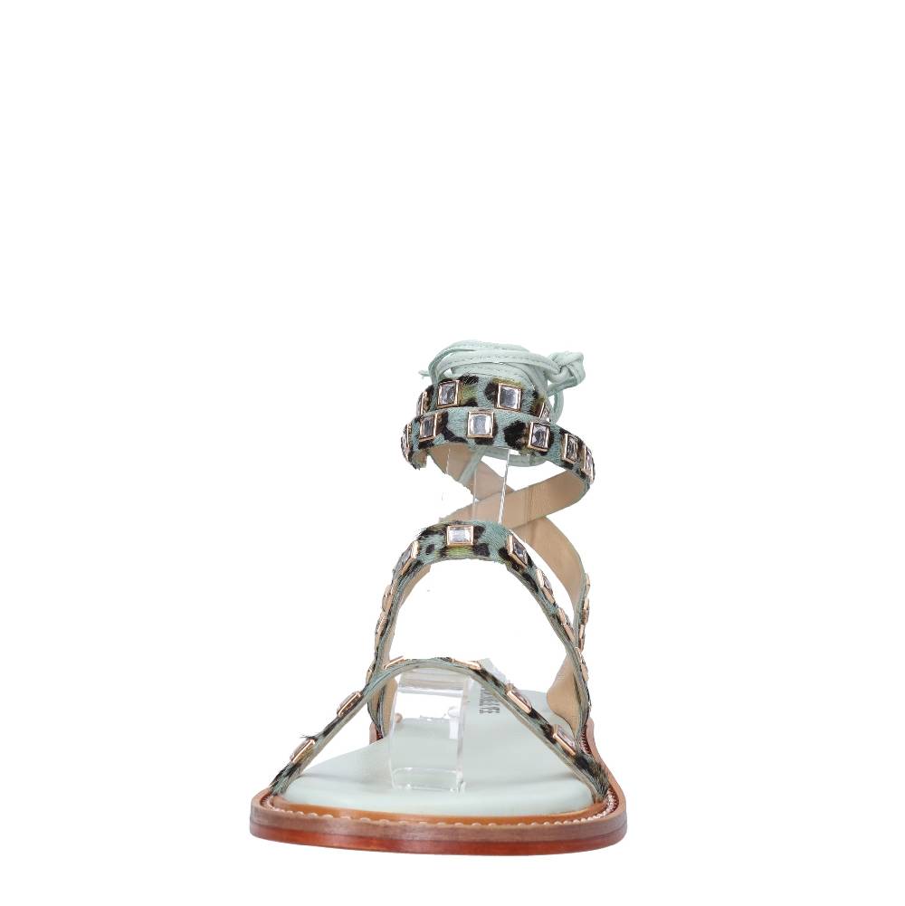 EMANUELLE VEE Sandali In Pelle E Cavallino