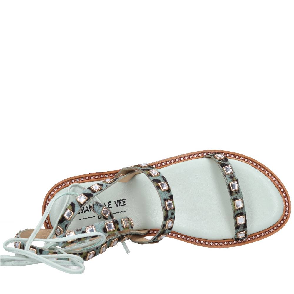 EMANUELLE VEE Sandali In Pelle E Cavallino