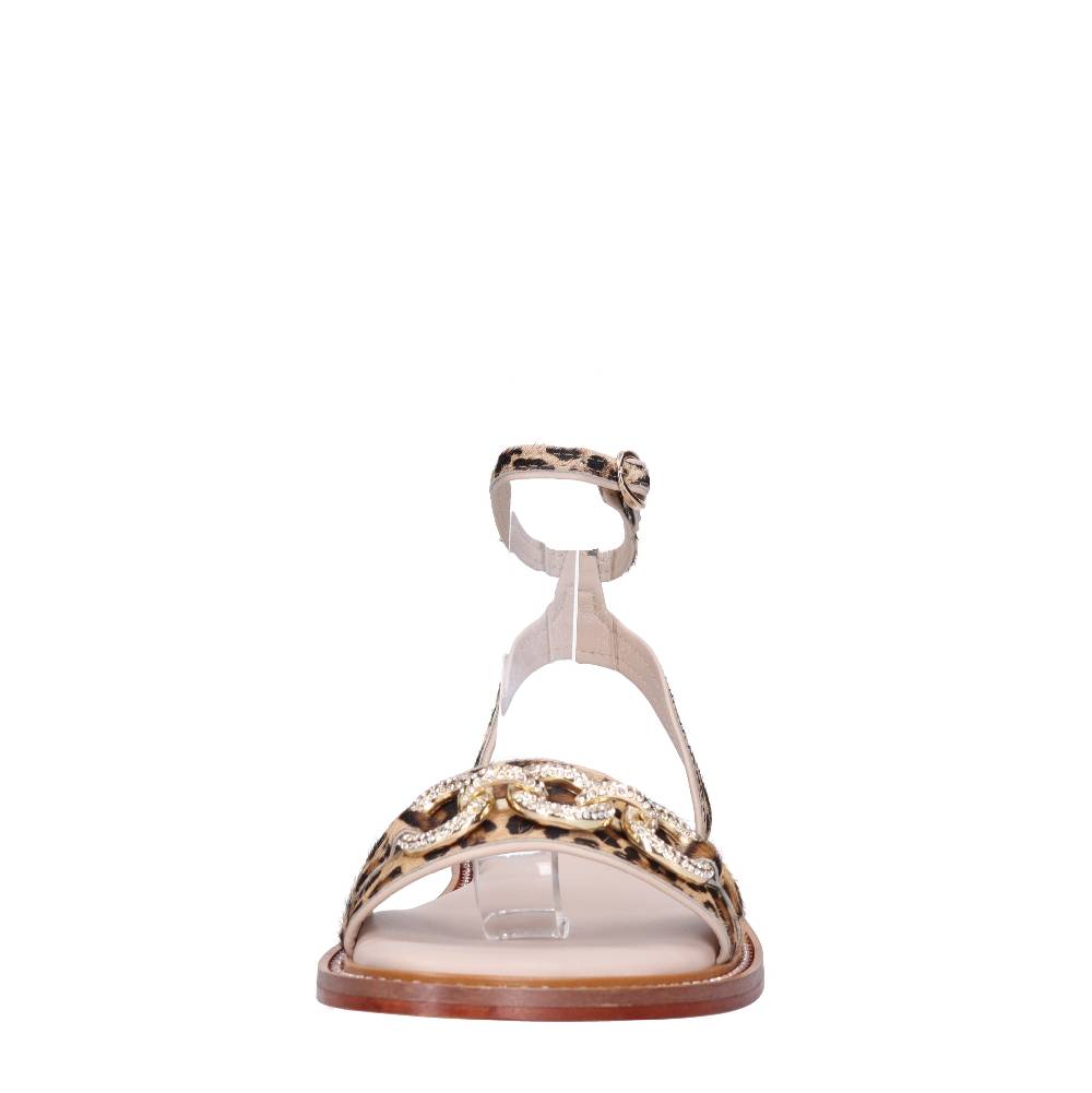 EMANUELLE VEE Sandali In Pelle E Cavallino