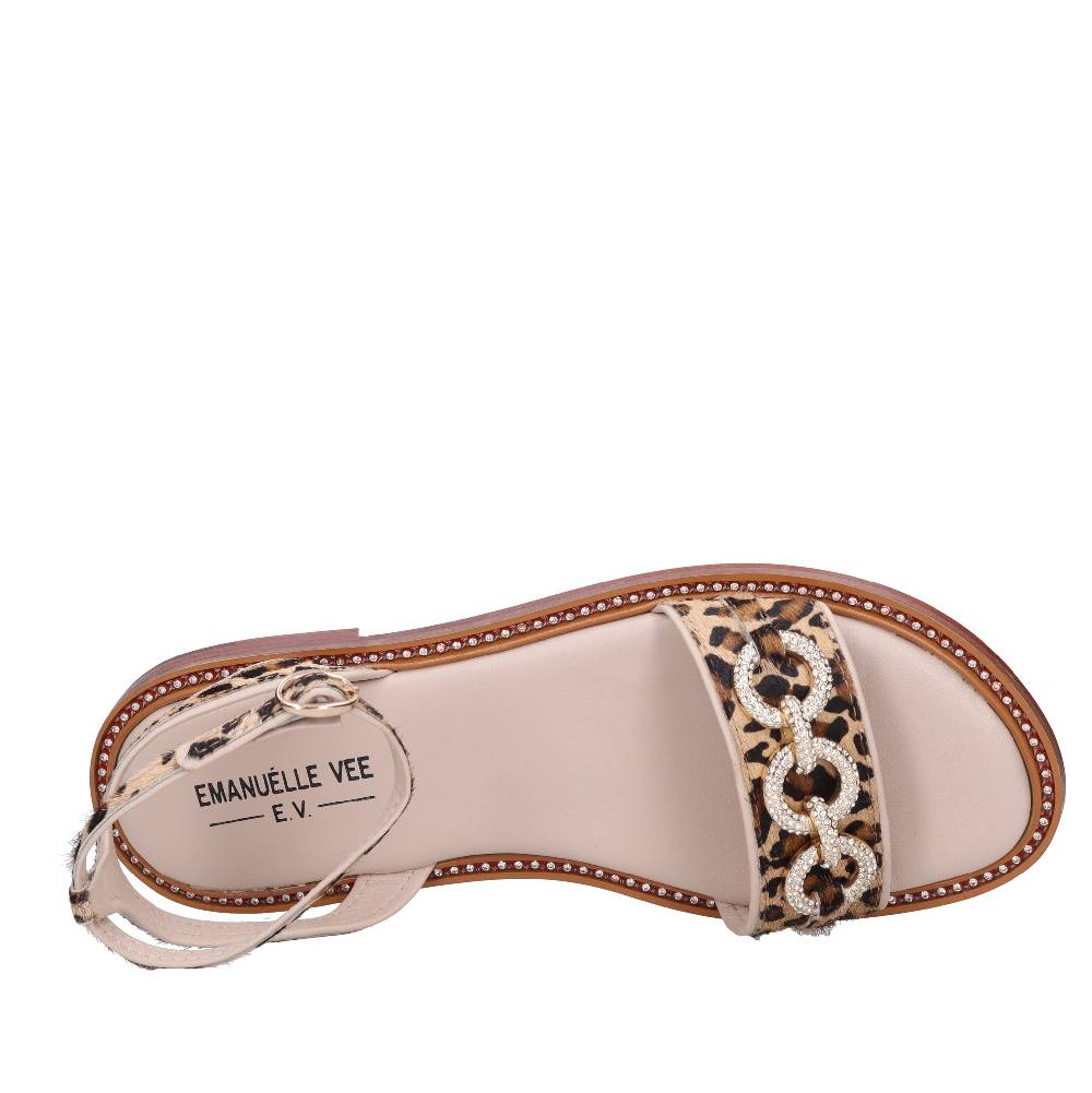 EMANUELLE VEE Sandali In Pelle E Cavallino