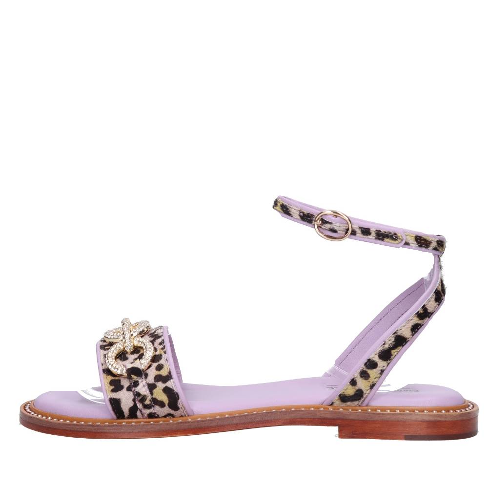 EMANUELLE VEE Sandali in pelle e cavallino