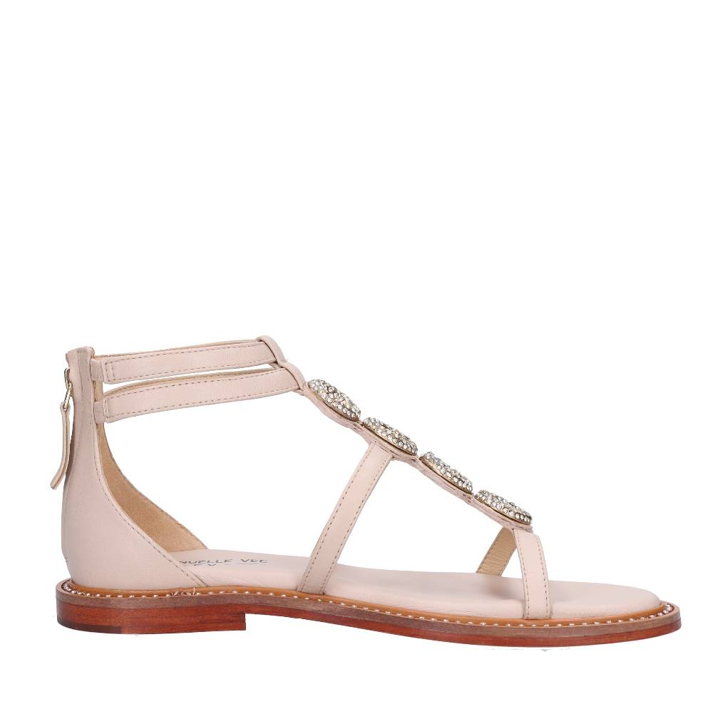 EMANUELLE VEE Sandali In Pelle E Strass