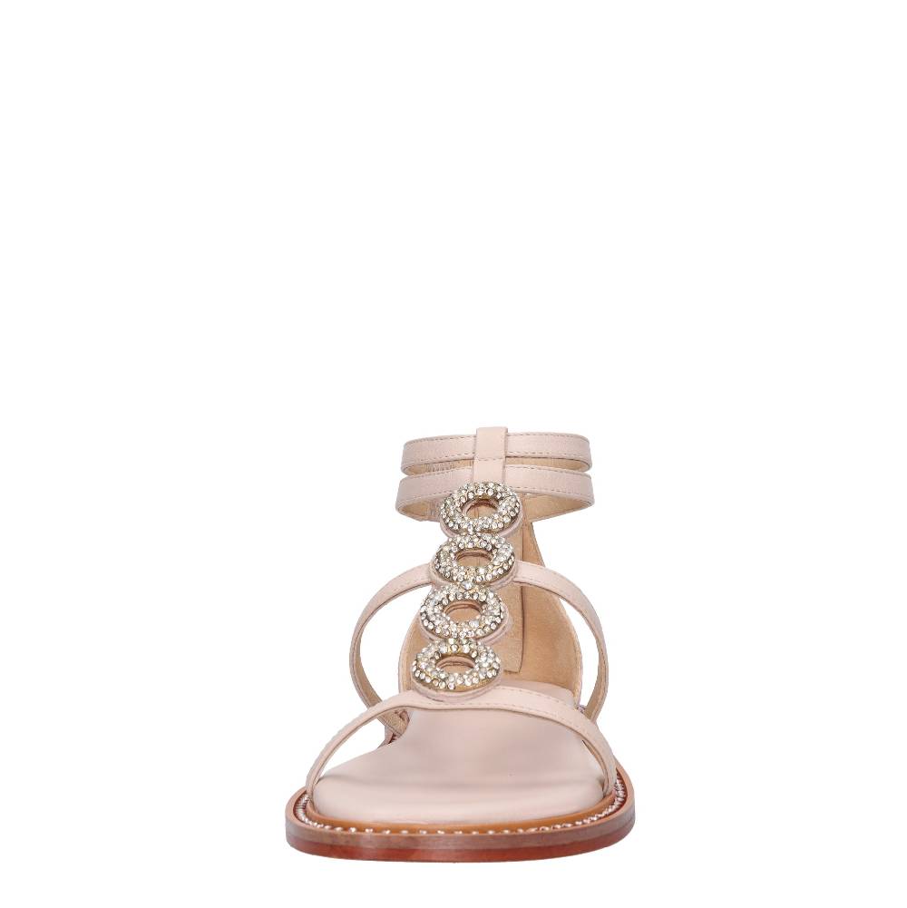 EMANUELLE VEE Sandali In Pelle E Strass