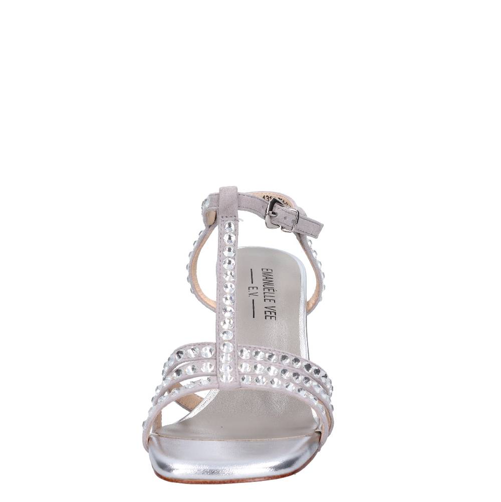 EMANUELLE VEE Sandali In Pelle E Strass