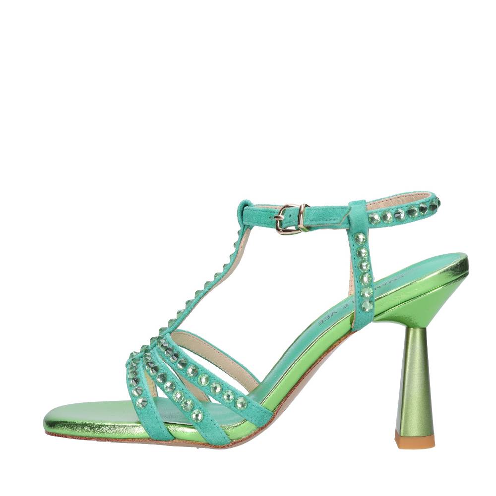 EMANUELLE VEE Sandali in pelle e strass