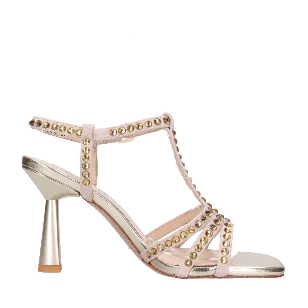 EMANUELLE VEE Sandali In Pelle E Strass