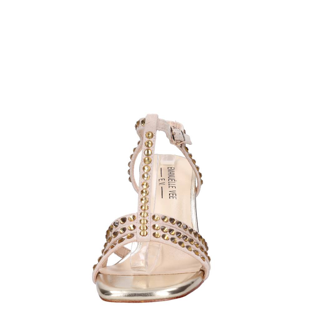 EMANUELLE VEE Sandali In Pelle E Strass
