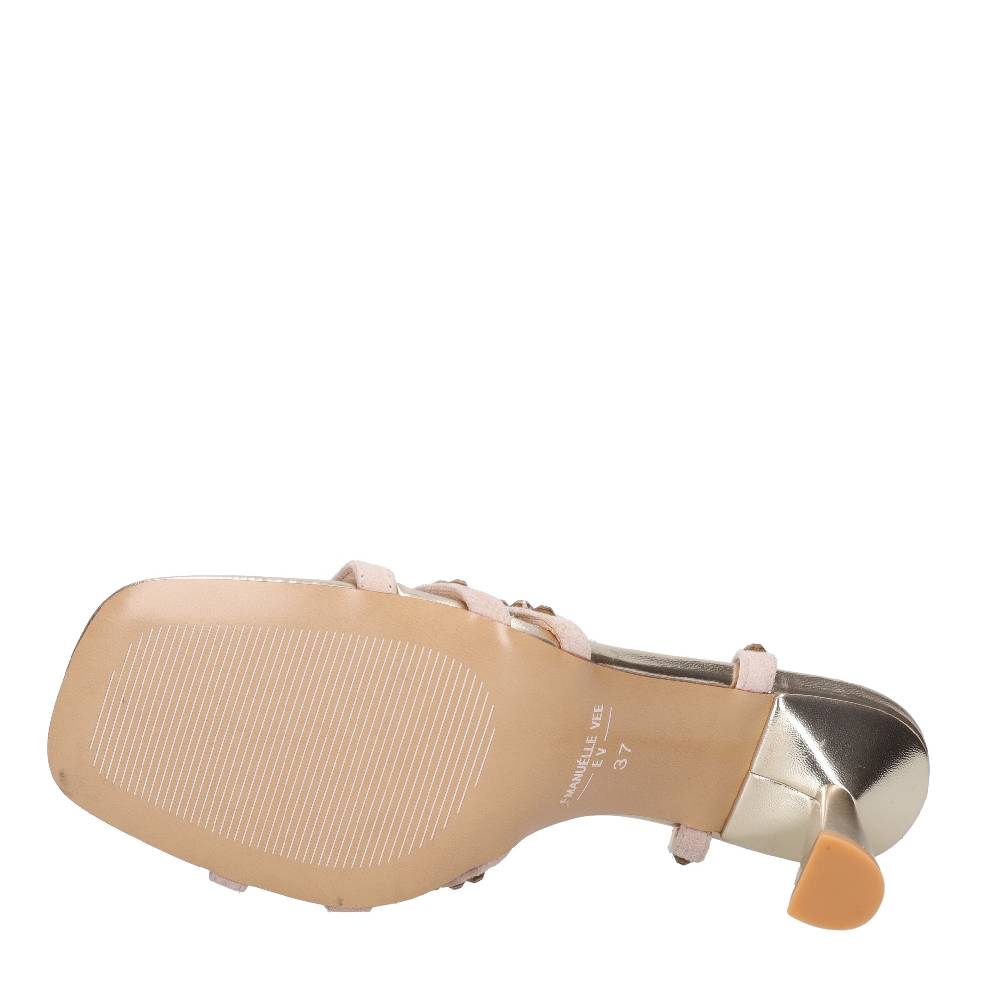 EMANUELLE VEE Sandali In Pelle E Strass