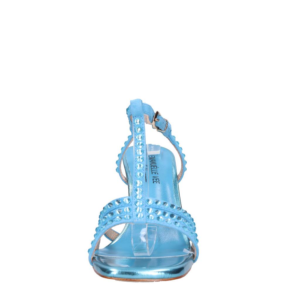 EMANUELLE VEE Sandali In Pelle E Strass