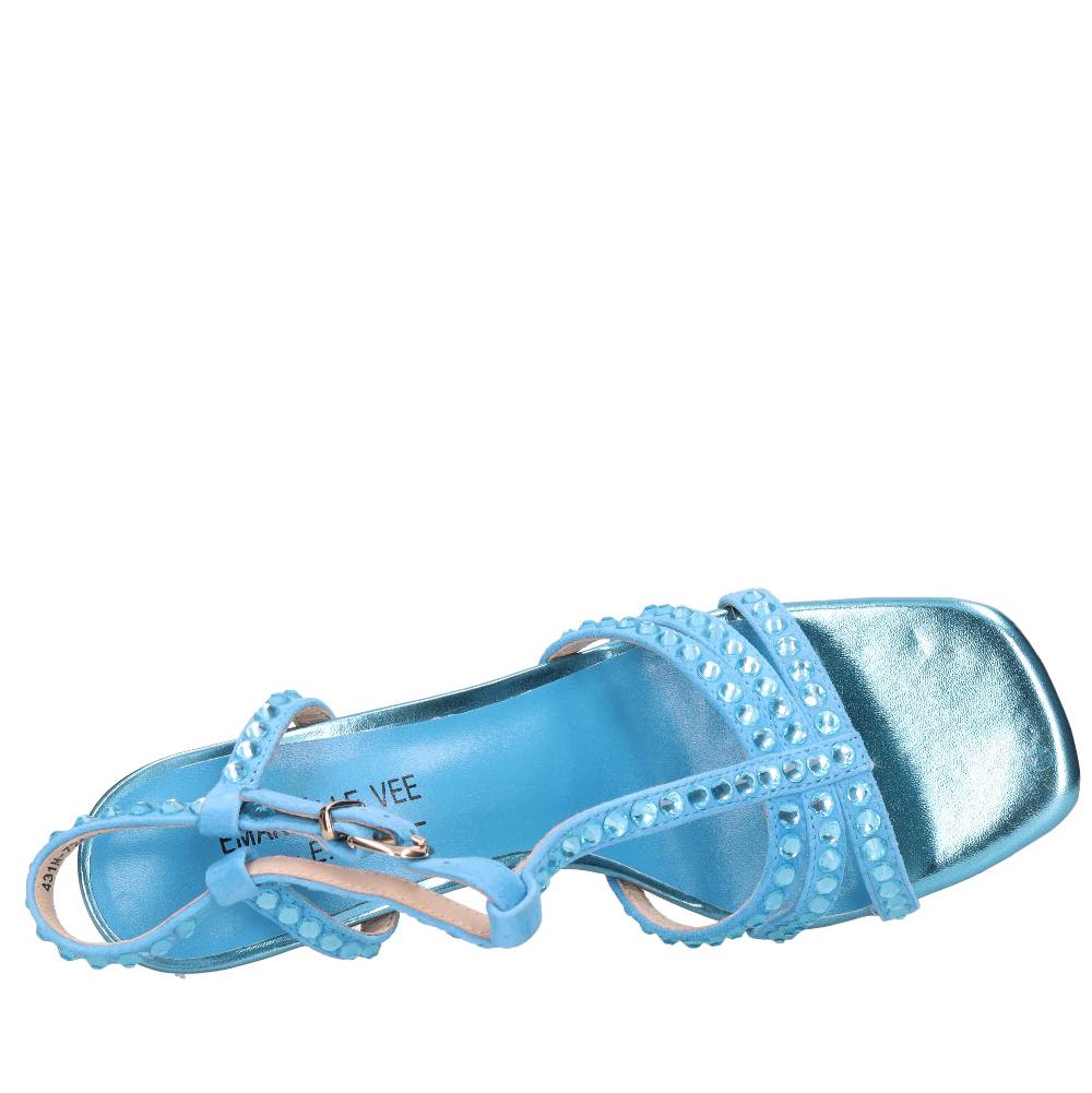 EMANUELLE VEE Sandali In Pelle E Strass