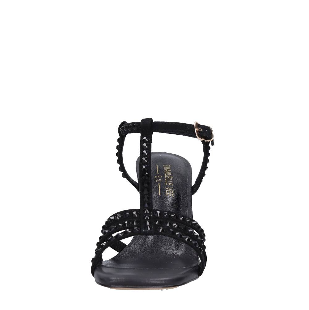 EMANUELLE VEE Sandali In Pelle E Strass