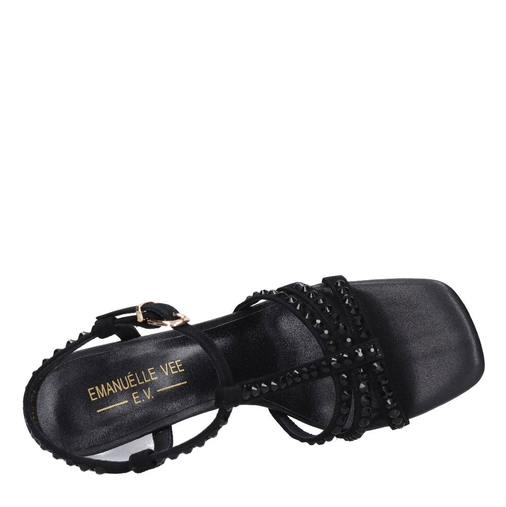 EMANUELLE VEE Sandali In Pelle E Strass