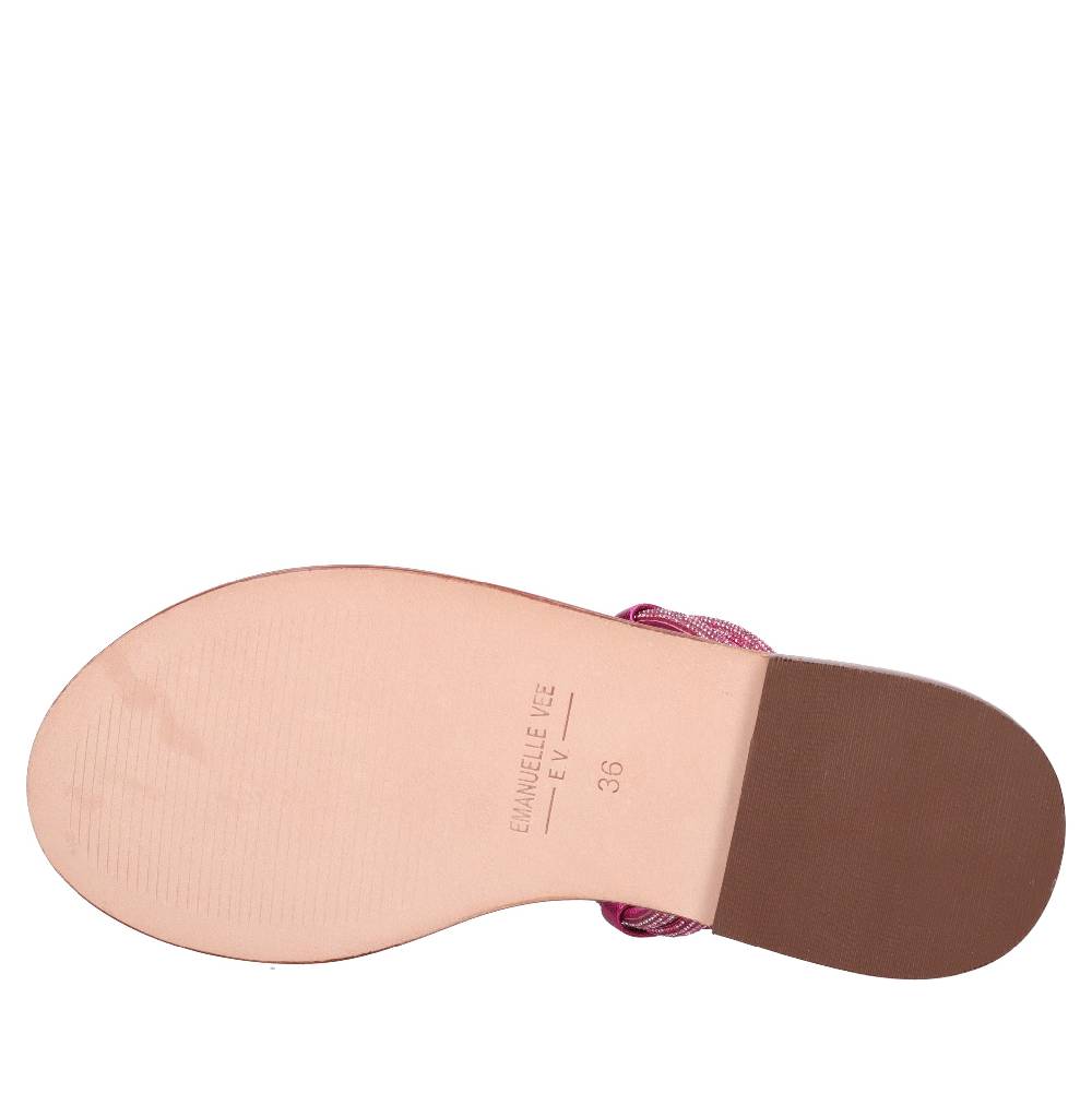EMANUELLE VEE Sandali Infradito In Pelle
