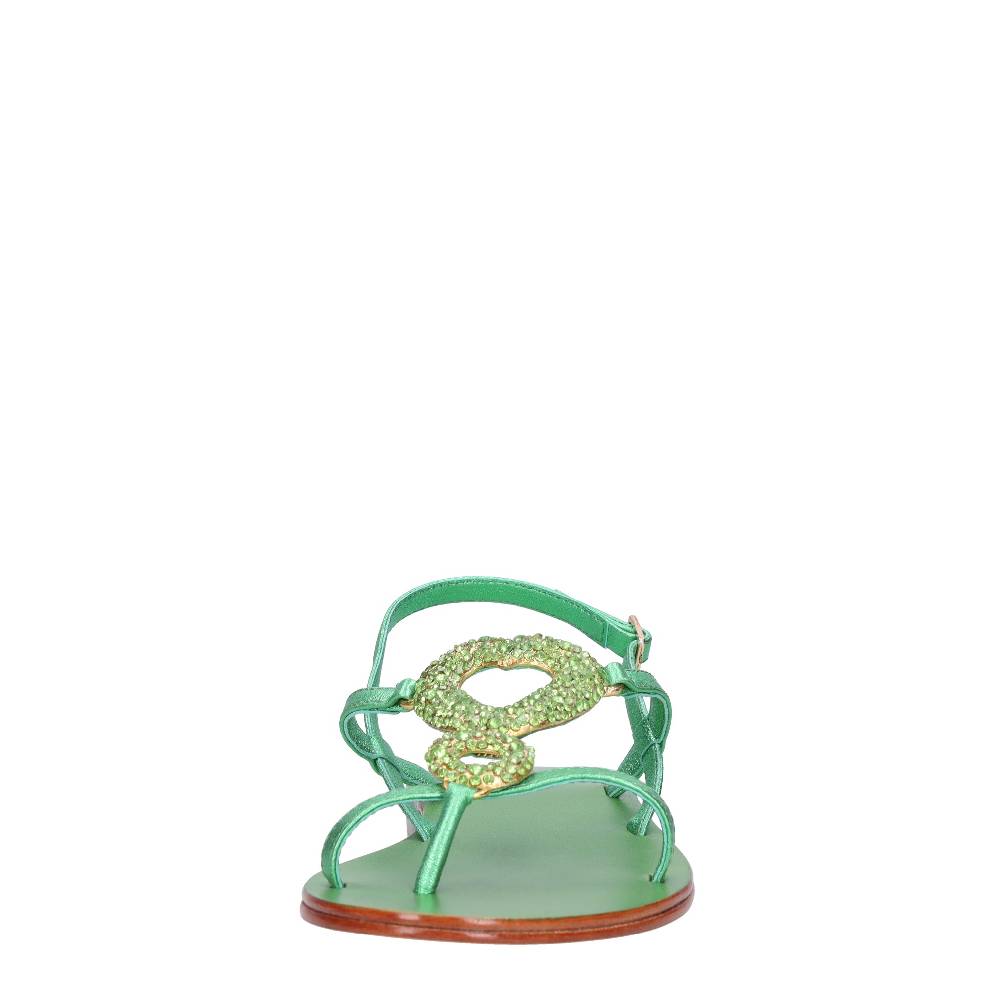 EMANUELLE VEE Sandali Infradito In Pelle