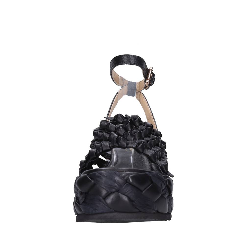 EMANUELLE VEE Sandali Zeppa In Pelle