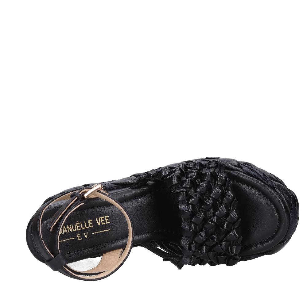 EMANUELLE VEE Sandali Zeppa In Pelle