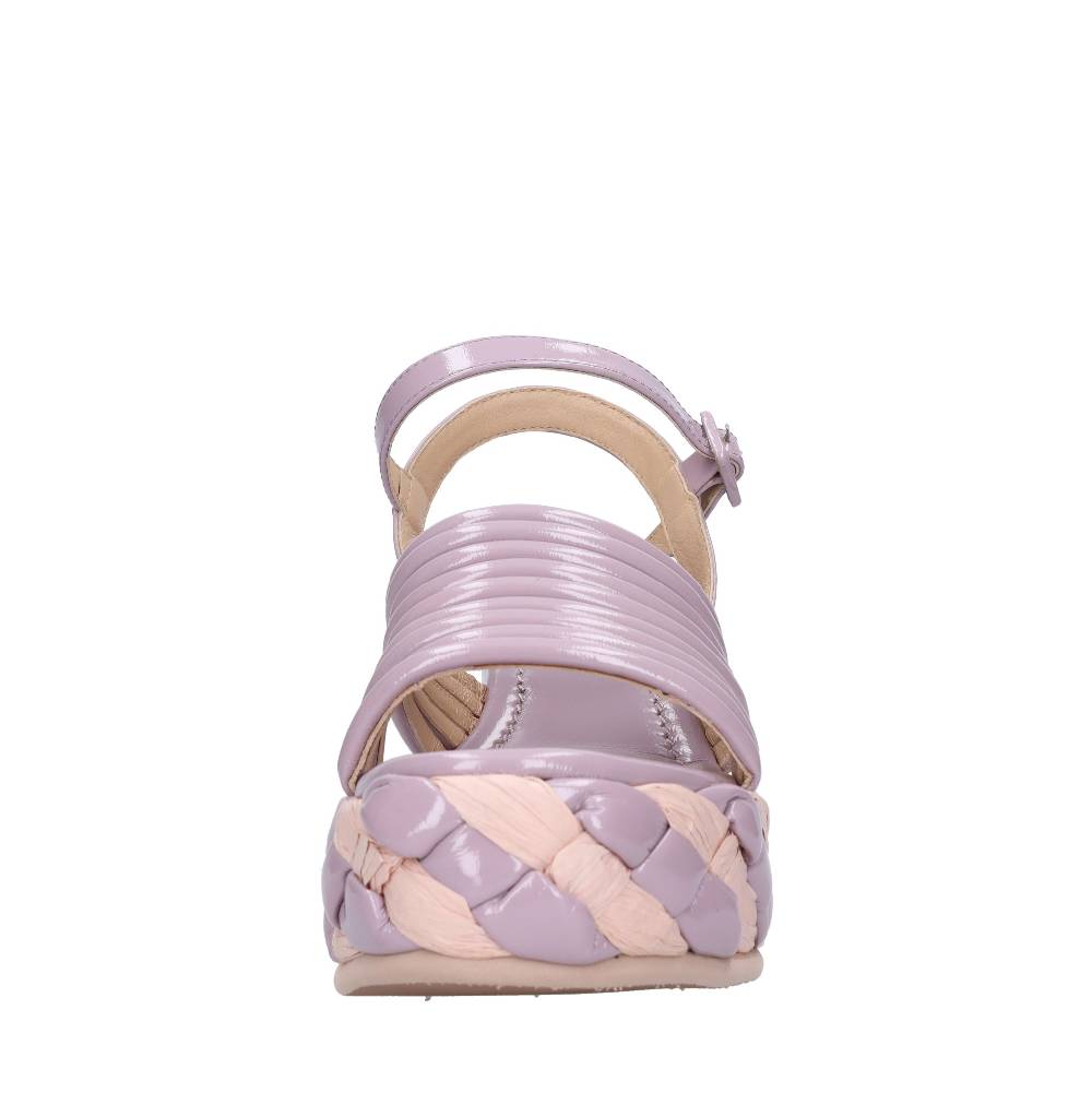 EMANUELLE VEE Sandali Zeppa In Pelle