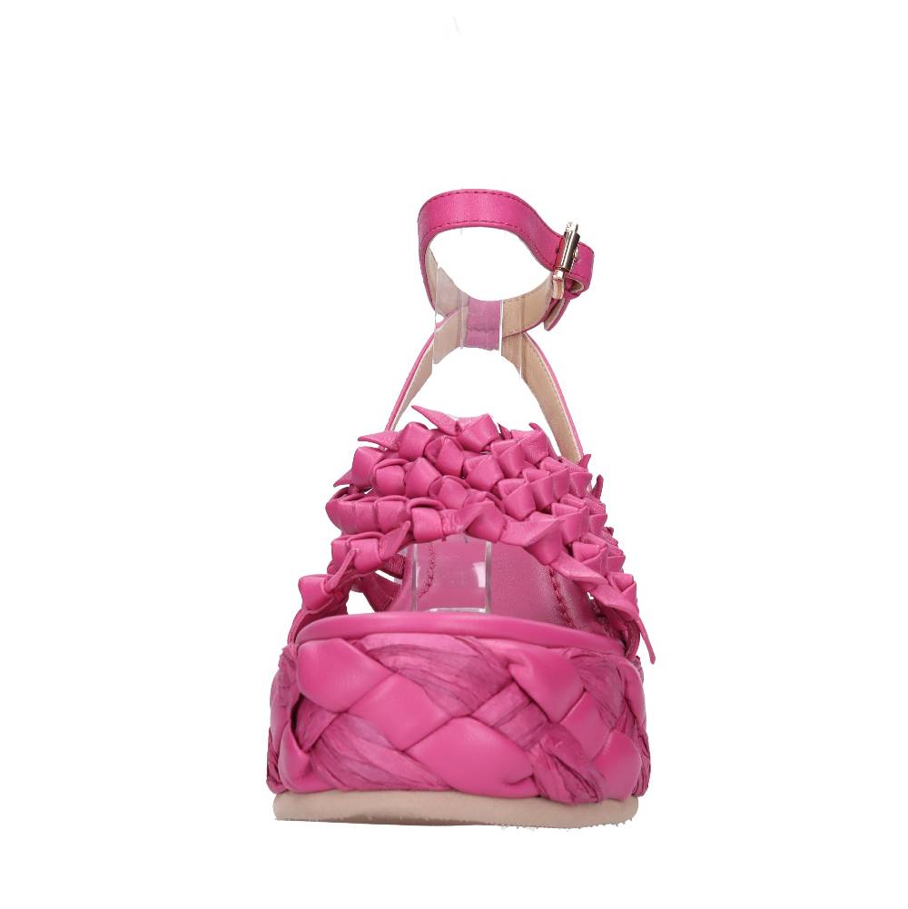 EMANUELLE VEE Sandali Zeppa In Pelle