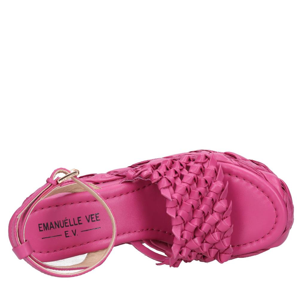 EMANUELLE VEE Sandali Zeppa In Pelle
