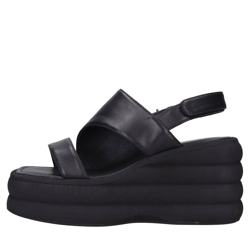 EMANUELLE VEE Sandali zeppa pelle