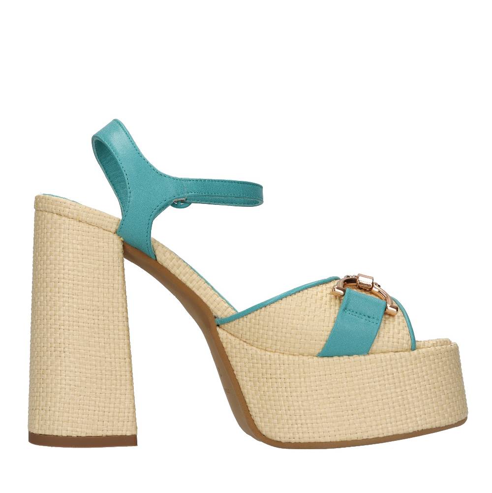 FESTA Sandali In Rafia E Pelle