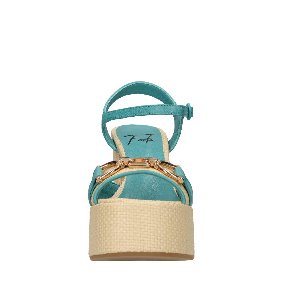 FESTA Sandali In Rafia E Pelle