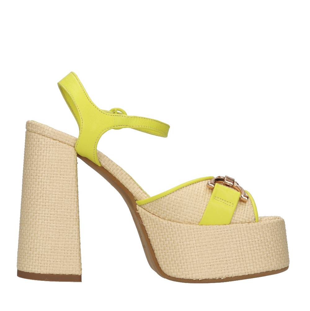 FESTA Sandali In Rafia E Pelle