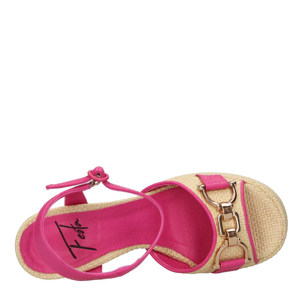 FESTA Sandali In Rafia E Pelle