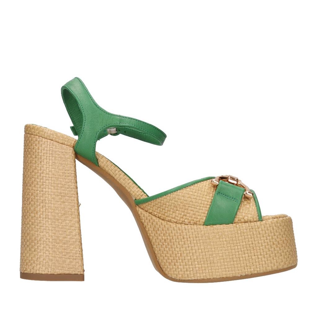 FESTA Sandali In Rafia E Pelle