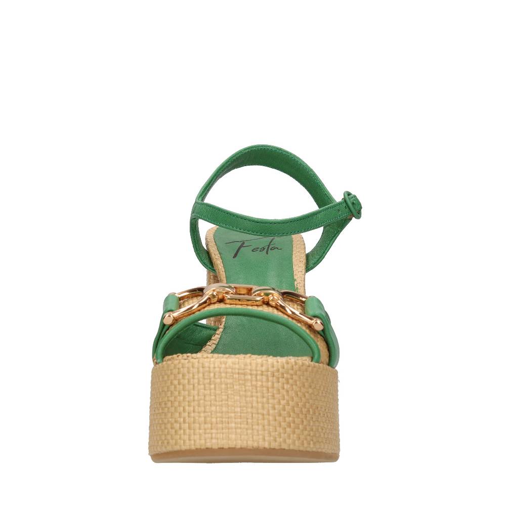 FESTA Sandali In Rafia E Pelle