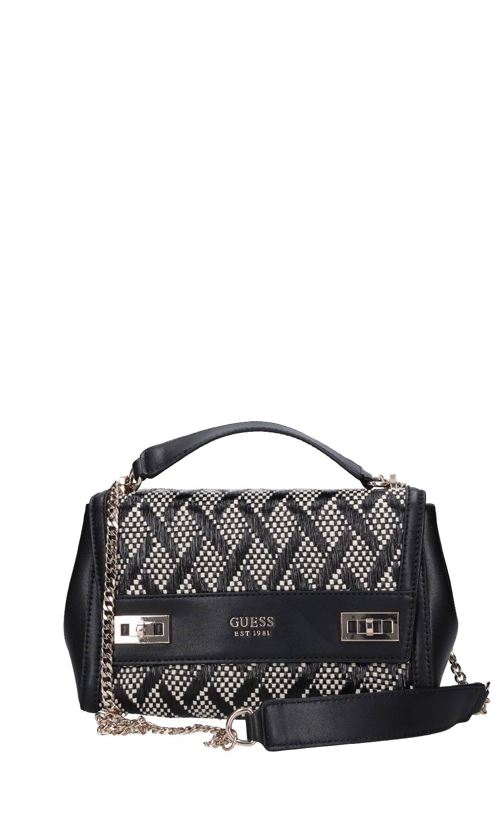 GUESS Tracolla in ecopelle e rafia