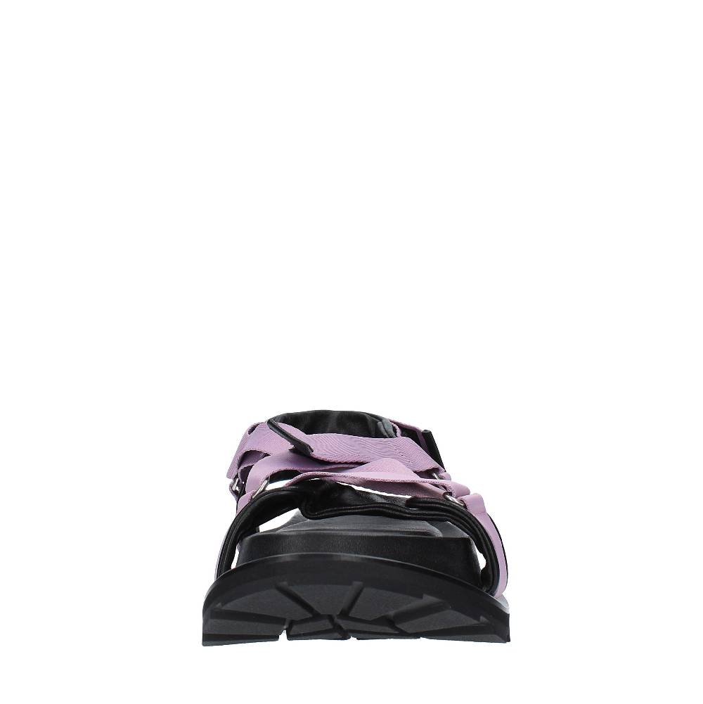 JIL SANDER Sandali Flat In Tessuto E Pelle